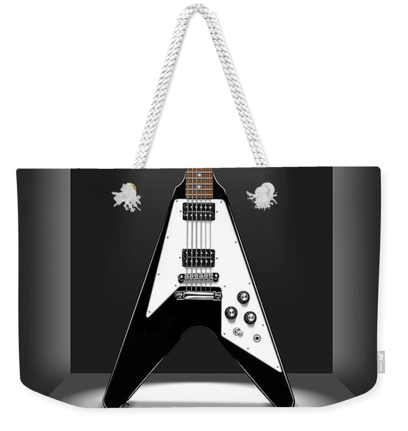 Electric Guitar Weekender Tote Bag featuring the photograph A Classic Guitar in a Box 13 by Mike McGlothlen