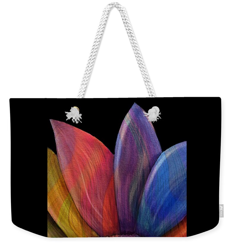 Abstract Weekender Tote Bag featuring the digital art A Daisy's Elegance - Abstract by Ronald Mills