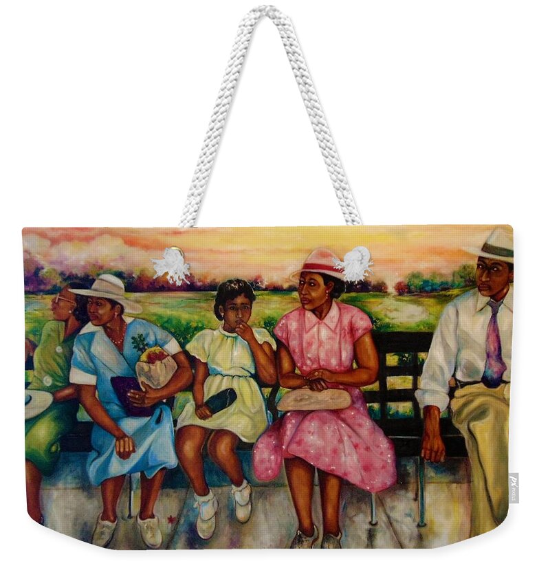 African American Art Weekender Tote Bag featuring the painting A Day In The Park by Emery Franklin