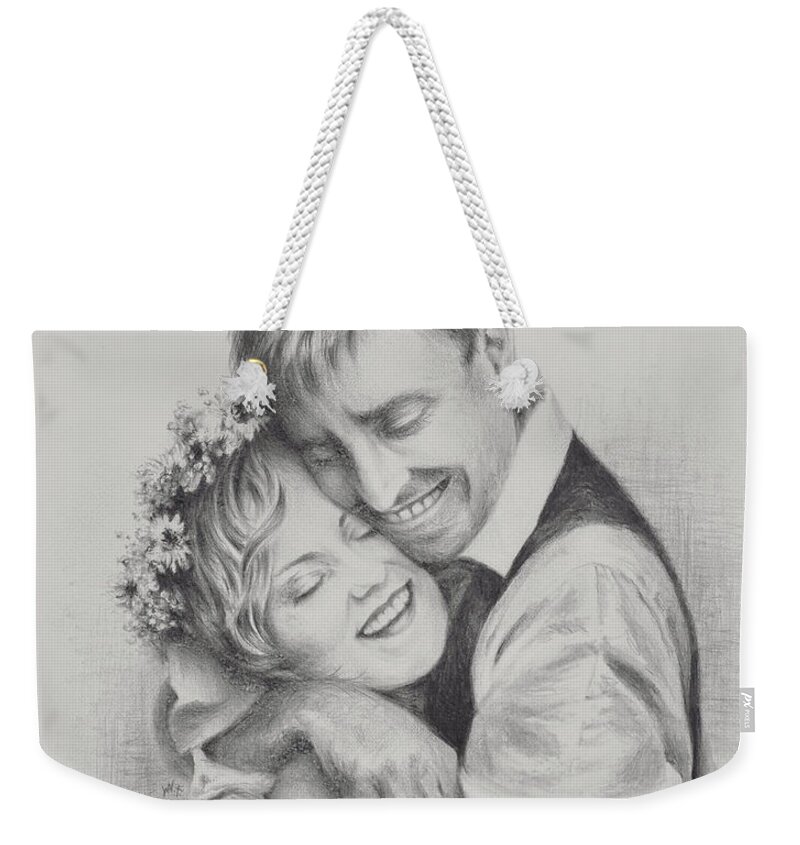 Romance Weekender Tote Bag featuring the drawing A Fairy Tale Romance by William Russell Nowicki