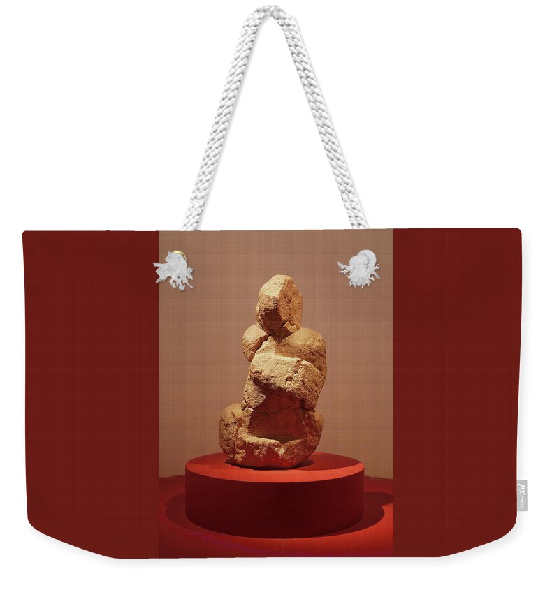 Anthropomorphic Statue Weekender Tote Bag featuring the photograph A feeling of incompleteness by Karine GADRE