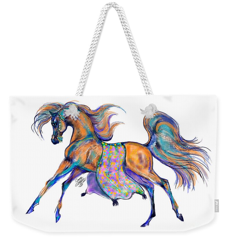 Arabian Weekender Tote Bag featuring the digital art A Gift for Zeina by Stacey Mayer