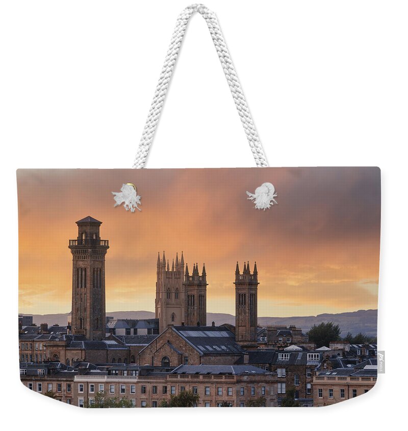 Orange Weekender Tote Bag featuring the photograph A Glasgow City View by Rick Deacon