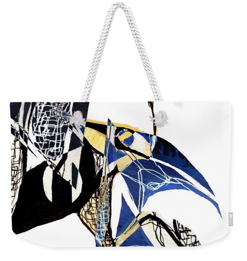 Lovers Weekender Tote Bag featuring the digital art A Greeting of Two Lovers by Jeremiah Ray
