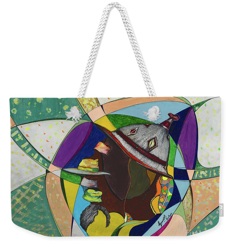  Weekender Tote Bag featuring the painting A Heart with many Hats by Relique Dorcis