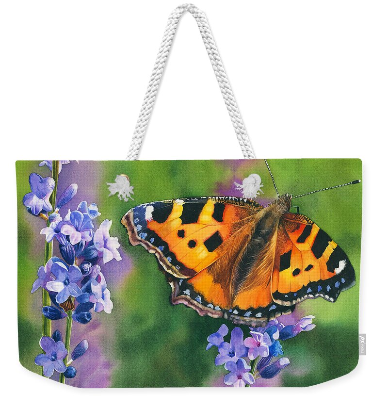 Butterfly Weekender Tote Bag featuring the painting A New Adventure by Espero Art