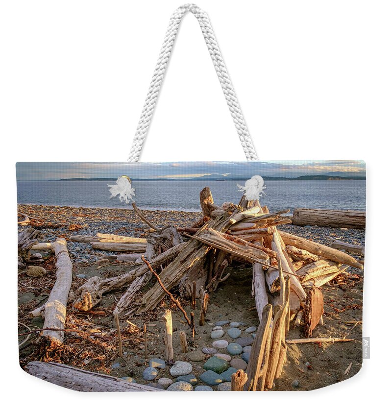 Shore Weekender Tote Bag featuring the photograph A Not So Secret Hideaway by Mary Lee Dereske