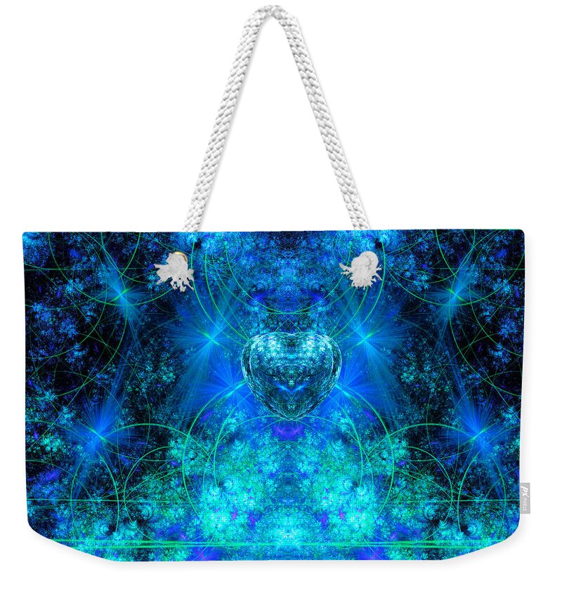 Path With Heart Weekender Tote Bag featuring the digital art A Path with Heart #7 by Mary Ann Benoit