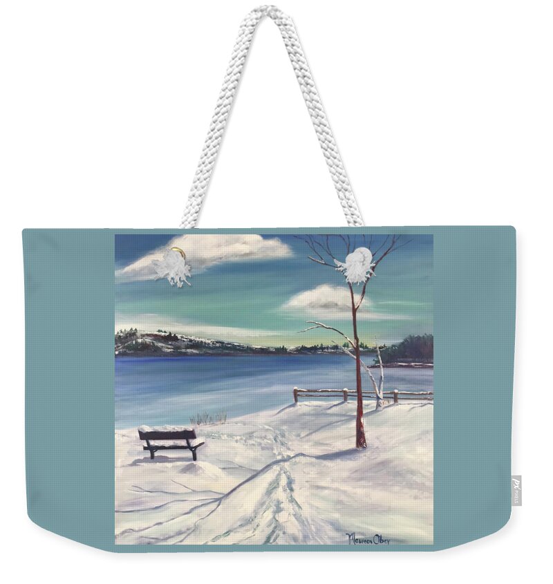  Weekender Tote Bag featuring the painting A Place of Comfort, Hale by Maureen Obey