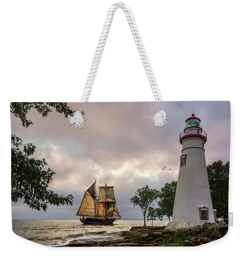Marblehead Lighthouse Weekender Tote Bag featuring the photograph A Place To Dream by Dale Kincaid