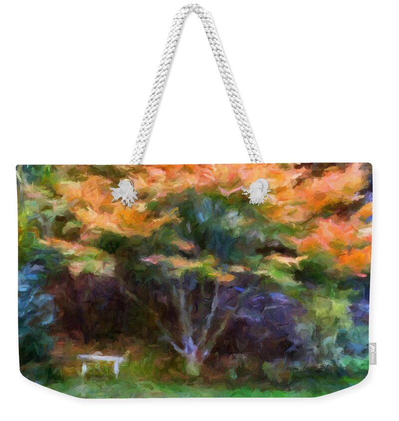 Landscape Weekender Tote Bag featuring the painting A Place to Rest by Trask Ferrero