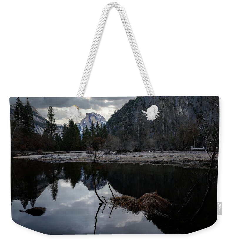 Nature Weekender Tote Bag featuring the photograph A Still Morning in Yosemite by Jon Glaser