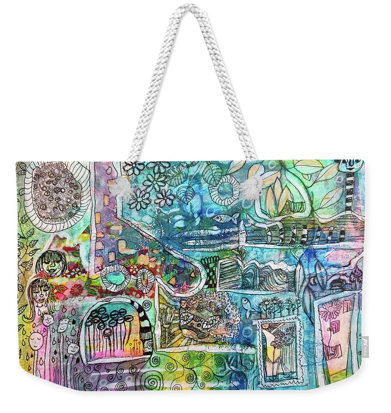 Drawing Weekender Tote Bag featuring the mixed media A Story within a Story .. within a Story by Mimulux Patricia No