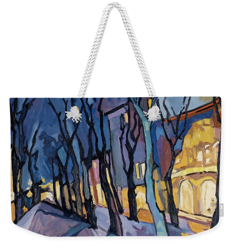A Study Of Larisa Aukon Weekender Tote Bag featuring the painting A Study of Larisa Aukon - LWSLA by Lewis Williams OFS
