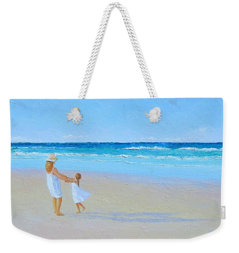 Beach Weekender Tote Bag featuring the painting A Summer Dance by Jan Matson