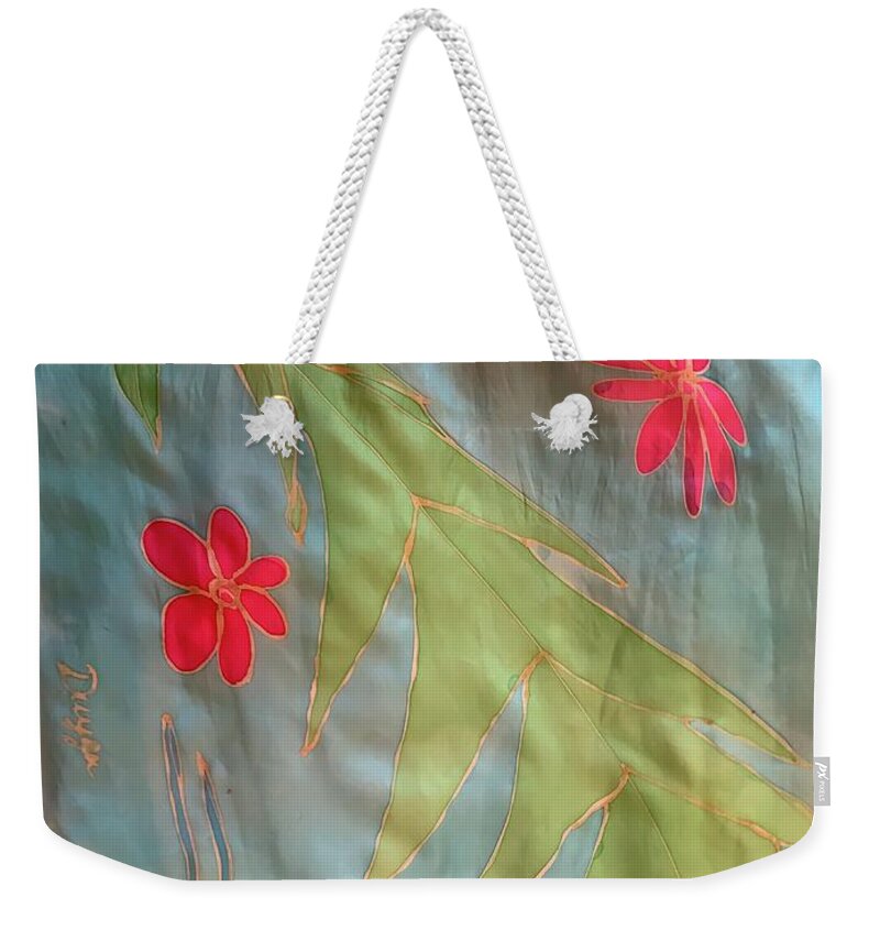 Sunny Weekender Tote Bag featuring the painting A Sunny Day by Duygu Kivanc
