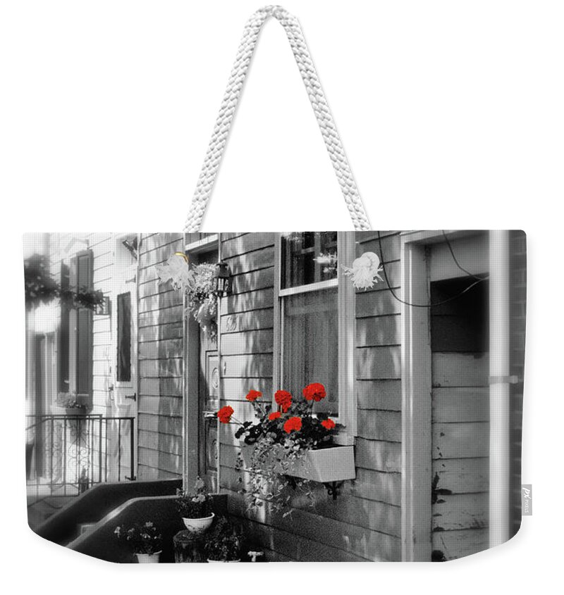 Flowers Weekender Tote Bag featuring the photograph A Touch Of Color by Geoff Crego