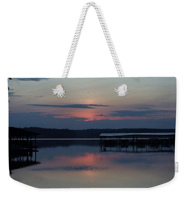 Morning Weekender Tote Bag featuring the photograph A White Lined Cove by Ed Williams