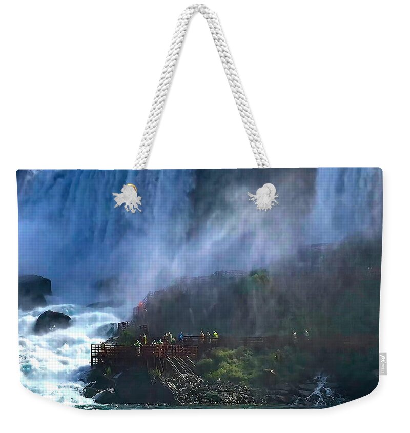 A Walk In The Mist Weekender Tote Bag featuring the photograph A White Water Walk In The Mist - Niagara Falls by Russ Harris