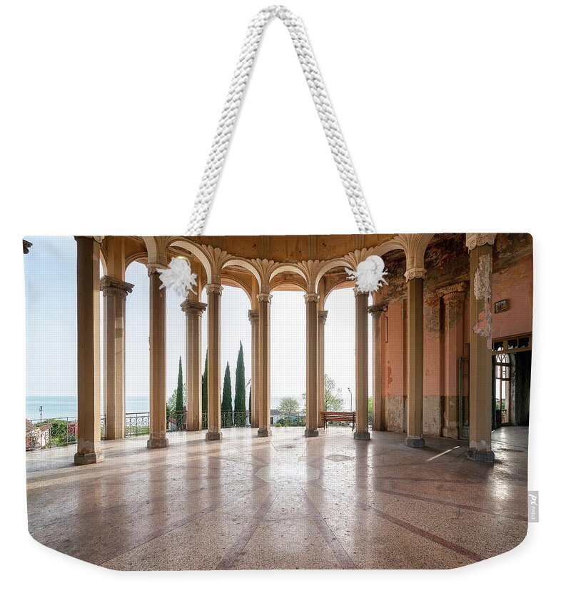 Abandoned Weekender Tote Bag featuring the photograph Abandoned Black Sea Train Station by Roman Robroek