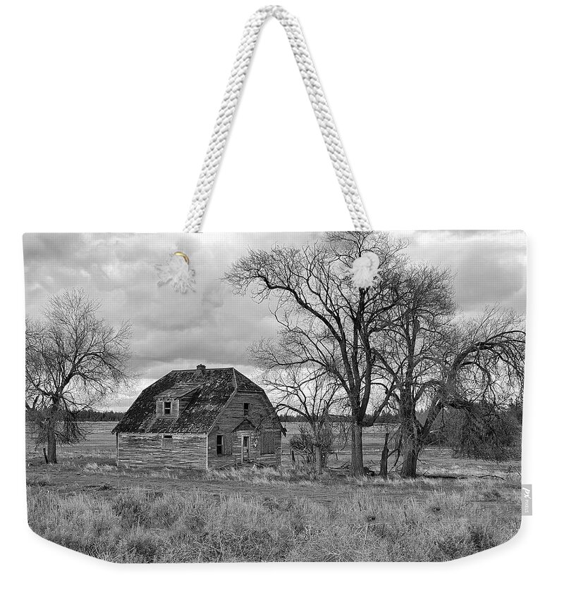 Abandoned Weekender Tote Bag featuring the photograph Abandoned Farmhouse - Lincoln County #2 by Jerry Abbott