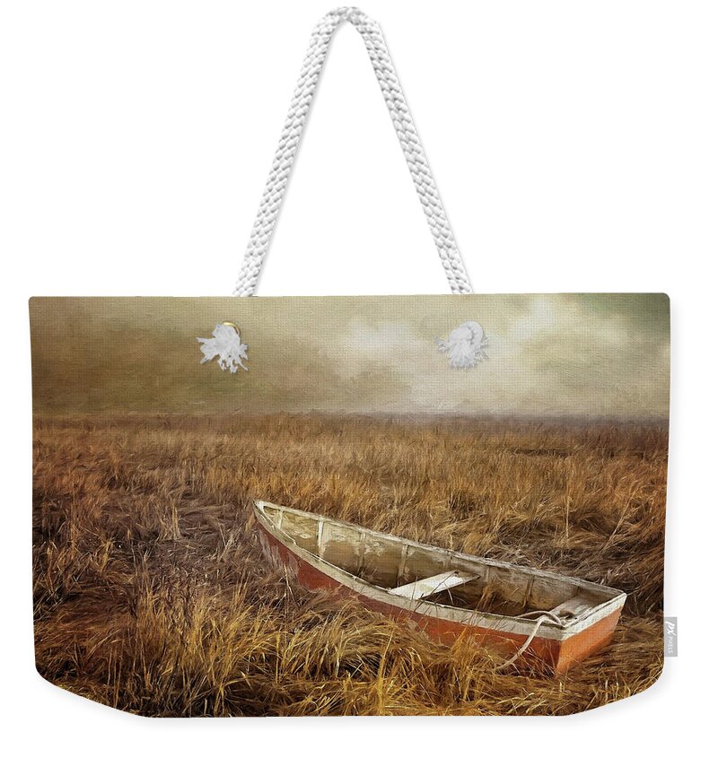 Boat Weekender Tote Bag featuring the photograph Abandoned by Karen Lynch
