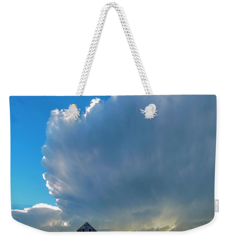Storm Weekender Tote Bag featuring the photograph Abandoned on the Northern Plains by Laura Hedien