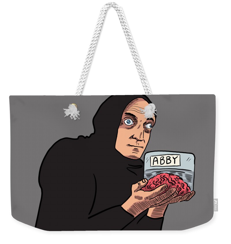 Young Frankenstein Weekender Tote Bag featuring the digital art Abby Normal by Mike Brennan