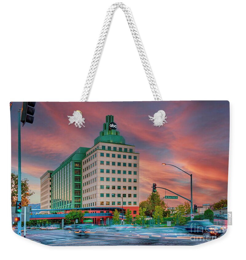 Abc Entertainment Hq Weekender Tote Bag featuring the photograph Magic Hour Sunset ABC Burbank by David Zanzinger