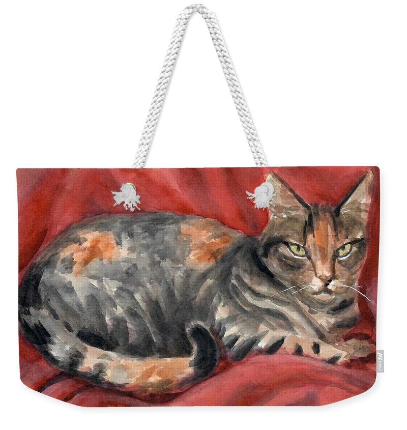 Abla Weekender Tote Bag featuring the painting Abla by Mimi Boothby