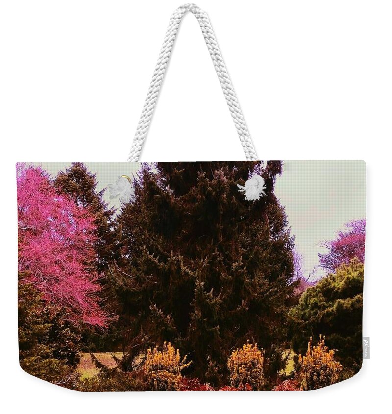 Arboretum Colors Weekender Tote Bag featuring the photograph Arboretum in Spring by Stacie Siemsen