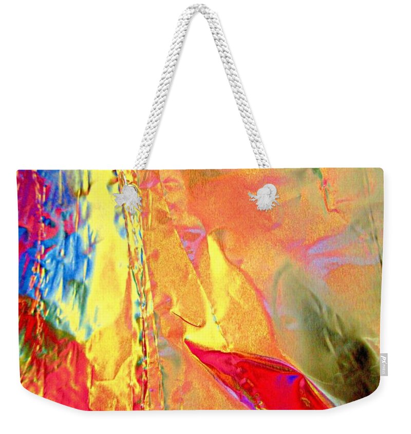 Colourful Abstract Shapes Weekender Tote Bag featuring the photograph Abstract 403 by Stephanie Moore
