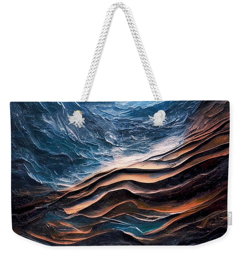 Abstract 72 Weekender Tote Bag featuring the digital art Abstract 72 by Craig Boehman