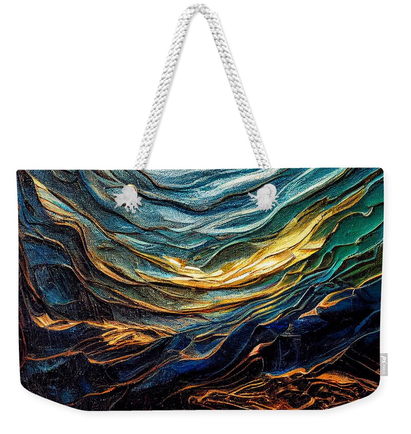 Abstract 73 Weekender Tote Bag featuring the digital art Abstract 73 by Craig Boehman