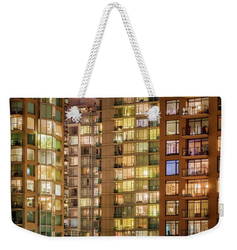 Abstract Weekender Tote Bag featuring the photograph Abstract Apartment Buildings by Rick Deacon