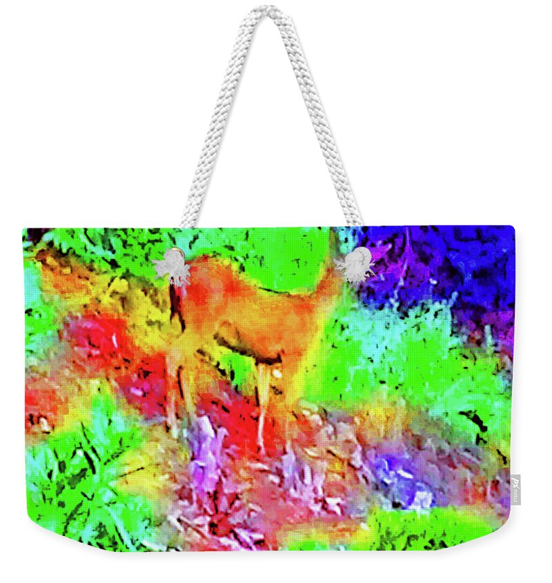 Deer Weekender Tote Bag featuring the photograph Abstract Deer by Andrew Lawrence