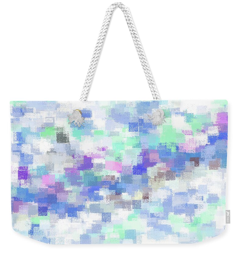Abstract Weekender Tote Bag featuring the digital art Abstract Design 216 by Lucie Dumas