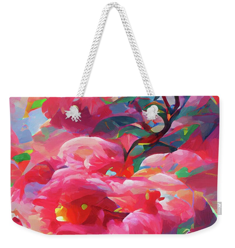 Abstract Weekender Tote Bag featuring the painting Abstract - DWP1980084 by Dean Wittle