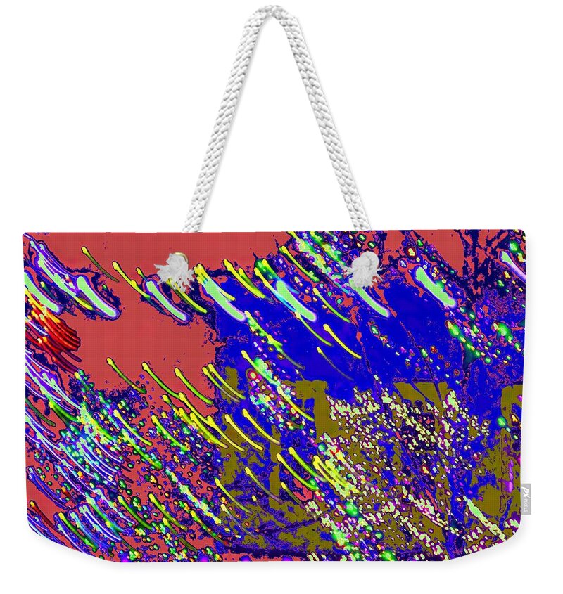 Abstract Weekender Tote Bag featuring the digital art Abstract Expressionaryish #1 by T Oliver