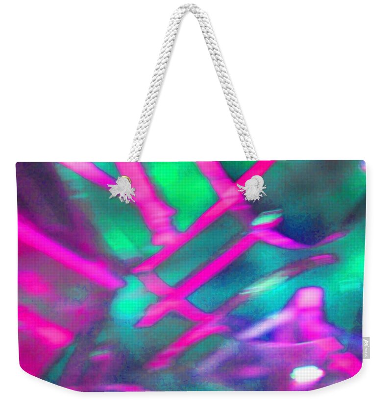 Abstract Weekender Tote Bag featuring the digital art Abstract Expressionaryish #4 by T Oliver