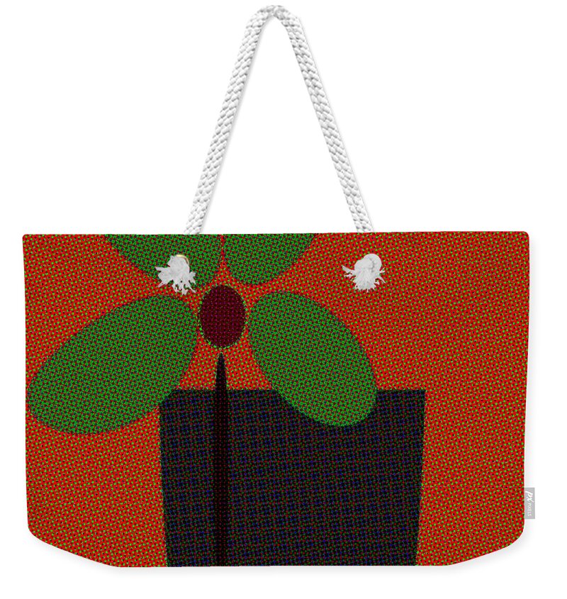 Art Weekender Tote Bag featuring the digital art Abstract Floral Art 549 by Miss Pet Sitter