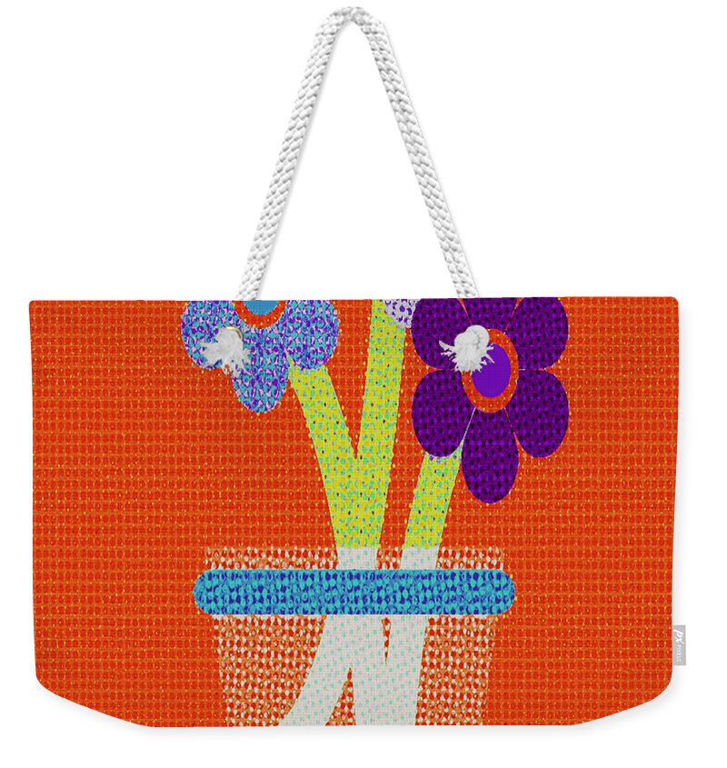 Art Weekender Tote Bag featuring the digital art Abstract Floral Art 706 by Miss Pet Sitter