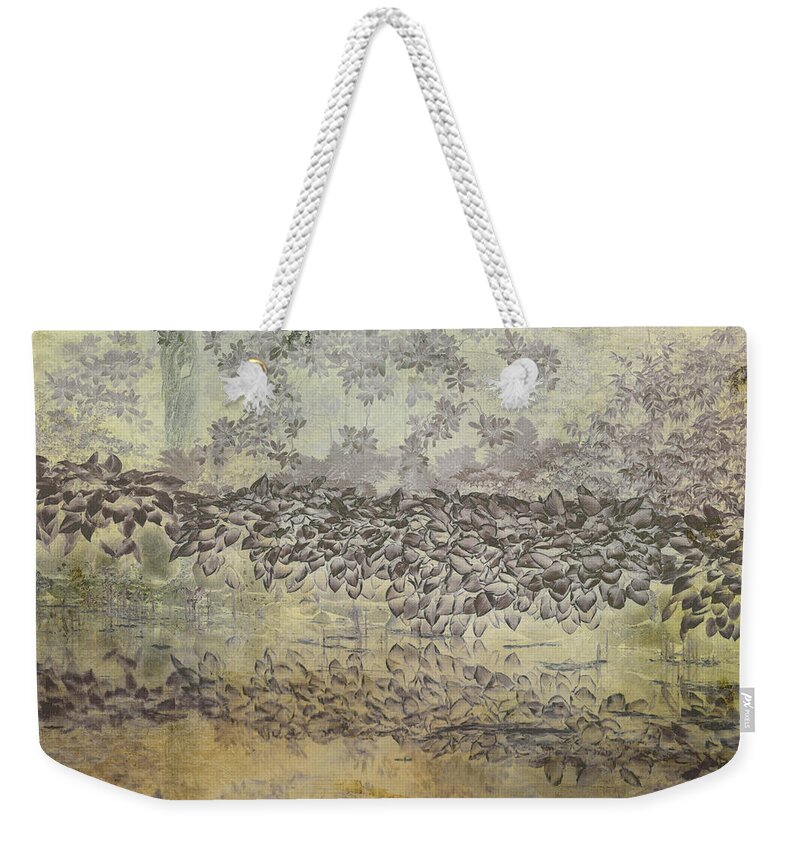 Reflection Weekender Tote Bag featuring the digital art Soft Abstract Hue by Marilyn Wilson