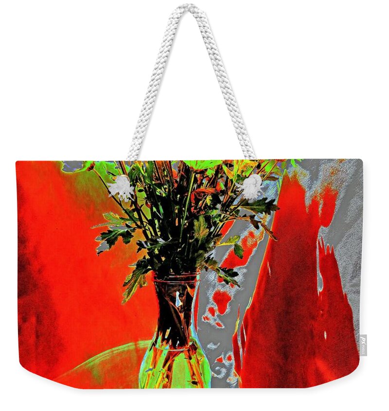 Flowers Weekender Tote Bag featuring the photograph Abstract Mums by Andrew Lawrence