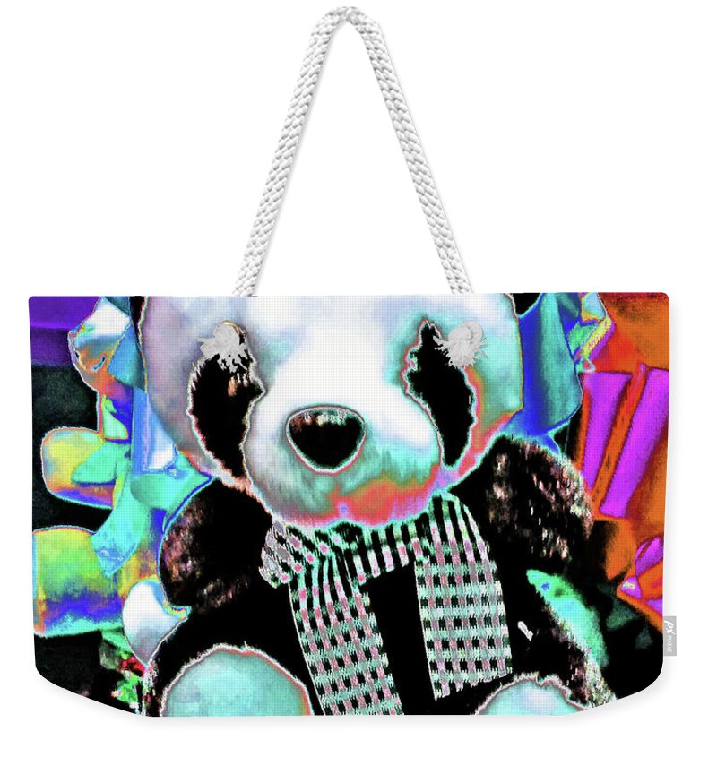 Panda Weekender Tote Bag featuring the photograph Abstract Panda-demic by Andrew Lawrence