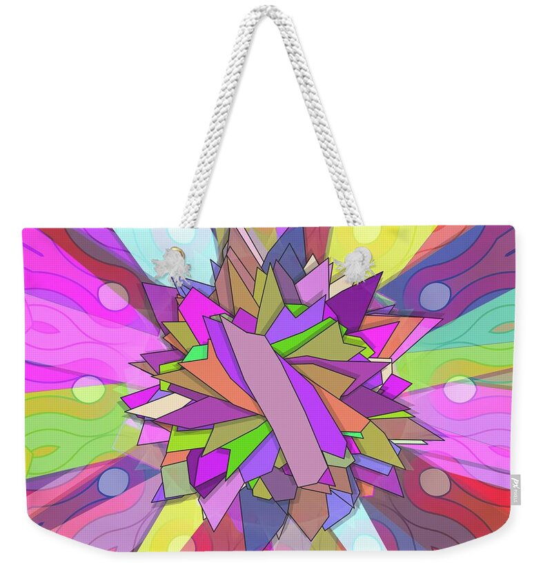 Abstract Weekender Tote Bag featuring the digital art Abstract Pattern Design - SA1 by Philip Preston