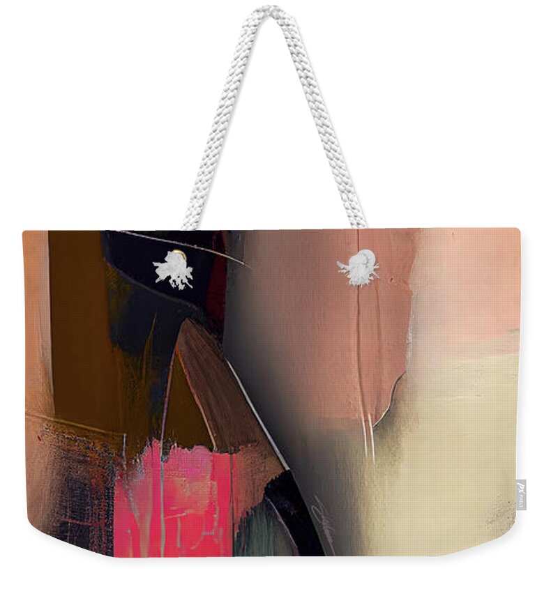 Abstract Weekender Tote Bag featuring the digital art Abstract Torso Right by Shehan Wicks
