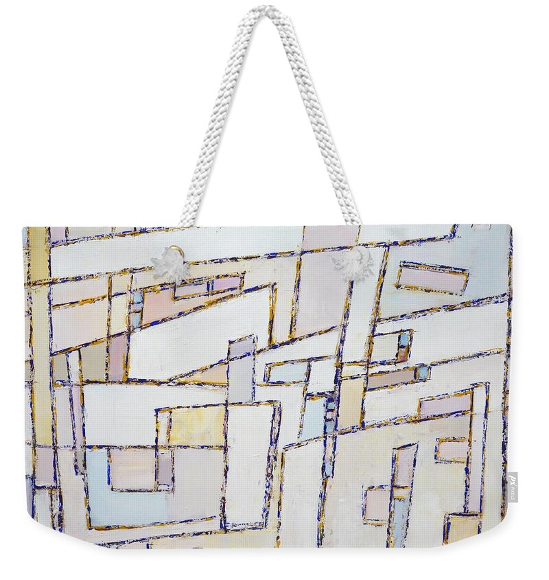 Abstraction Weekender Tote Bag featuring the painting Abstraction 30 by Iryna Kastsova