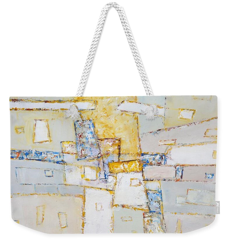 Abstraction Weekender Tote Bag featuring the painting 	Abstraction 45. by Iryna Kastsova