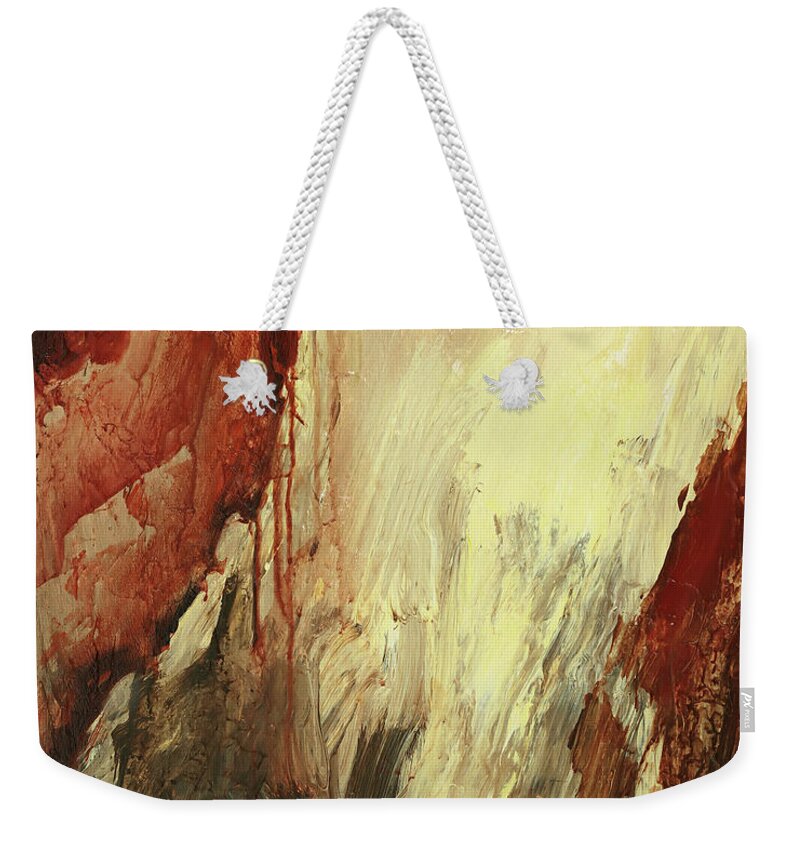 Abyss Weekender Tote Bag featuring the painting Abyss Revision II by Sv Bell
